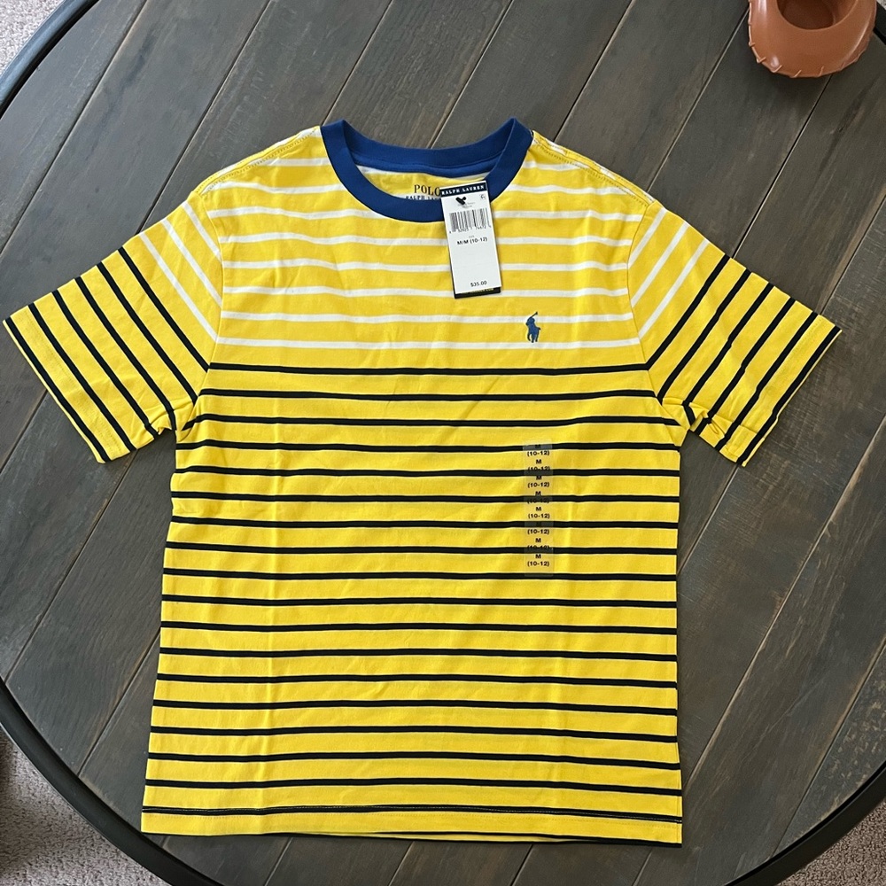Polo big kids Short-Sleeve Sporty Striped Tee - Picture 2 of 2